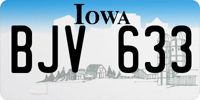 IA license plate BJV633