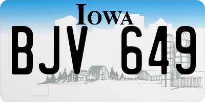 IA license plate BJV649