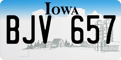 IA license plate BJV657