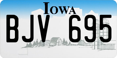 IA license plate BJV695