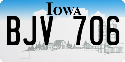 IA license plate BJV706