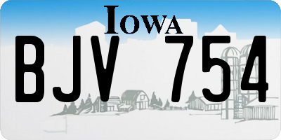 IA license plate BJV754