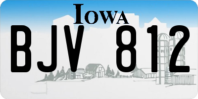 IA license plate BJV812