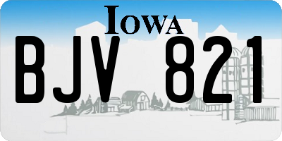 IA license plate BJV821