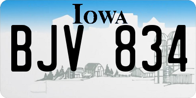 IA license plate BJV834