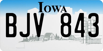 IA license plate BJV843