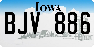 IA license plate BJV886