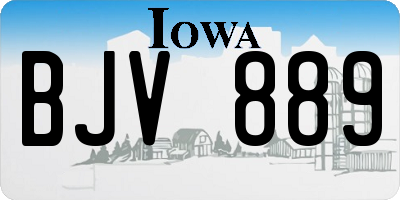 IA license plate BJV889