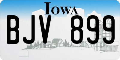 IA license plate BJV899