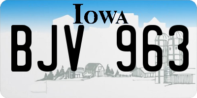 IA license plate BJV963