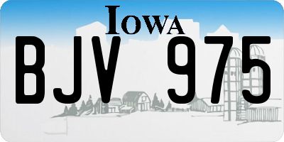 IA license plate BJV975