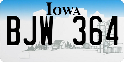 IA license plate BJW364