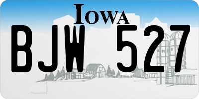 IA license plate BJW527