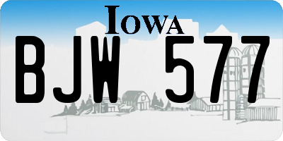 IA license plate BJW577