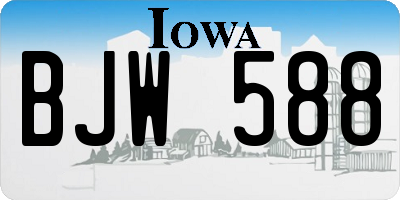 IA license plate BJW588