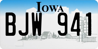 IA license plate BJW941