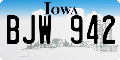 IA license plate BJW942