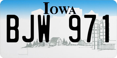 IA license plate BJW971
