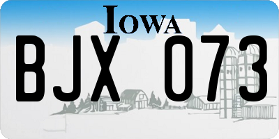 IA license plate BJX073