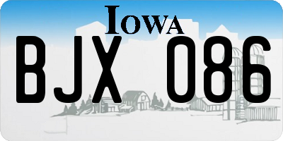IA license plate BJX086