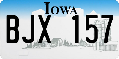 IA license plate BJX157