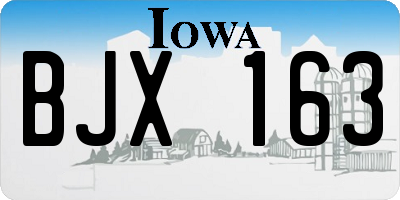IA license plate BJX163