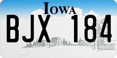 IA license plate BJX184