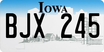 IA license plate BJX245