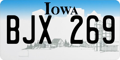 IA license plate BJX269