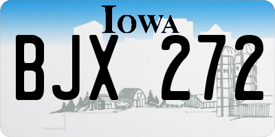 IA license plate BJX272