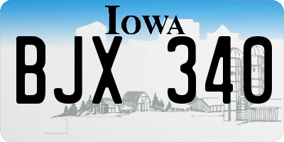 IA license plate BJX340
