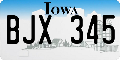 IA license plate BJX345