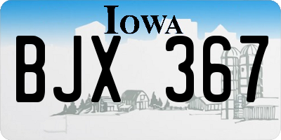 IA license plate BJX367