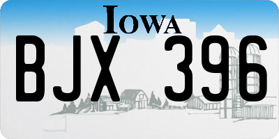 IA license plate BJX396