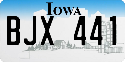 IA license plate BJX441