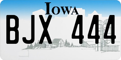 IA license plate BJX444