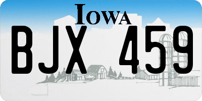 IA license plate BJX459