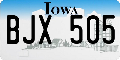 IA license plate BJX505