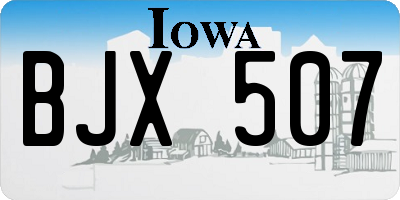 IA license plate BJX507