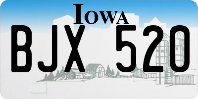 IA license plate BJX520