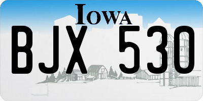 IA license plate BJX530
