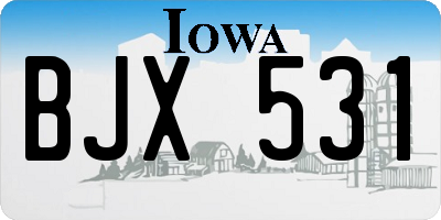 IA license plate BJX531