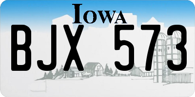 IA license plate BJX573