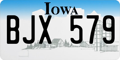 IA license plate BJX579
