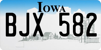 IA license plate BJX582
