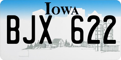 IA license plate BJX622