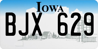 IA license plate BJX629