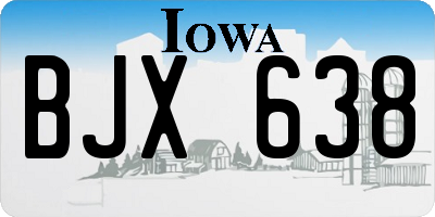 IA license plate BJX638