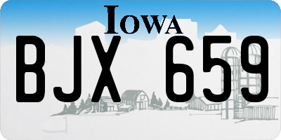 IA license plate BJX659
