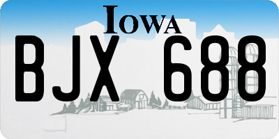 IA license plate BJX688